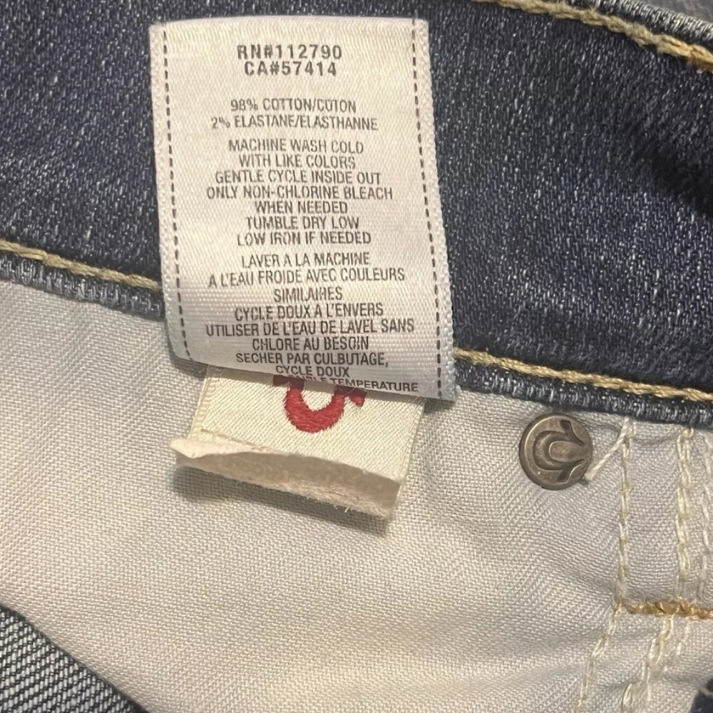 TRUE RELIGION RICKY Relaxed Straight Men’s Jeans Size 38 X 32 - Picture 7 of 10